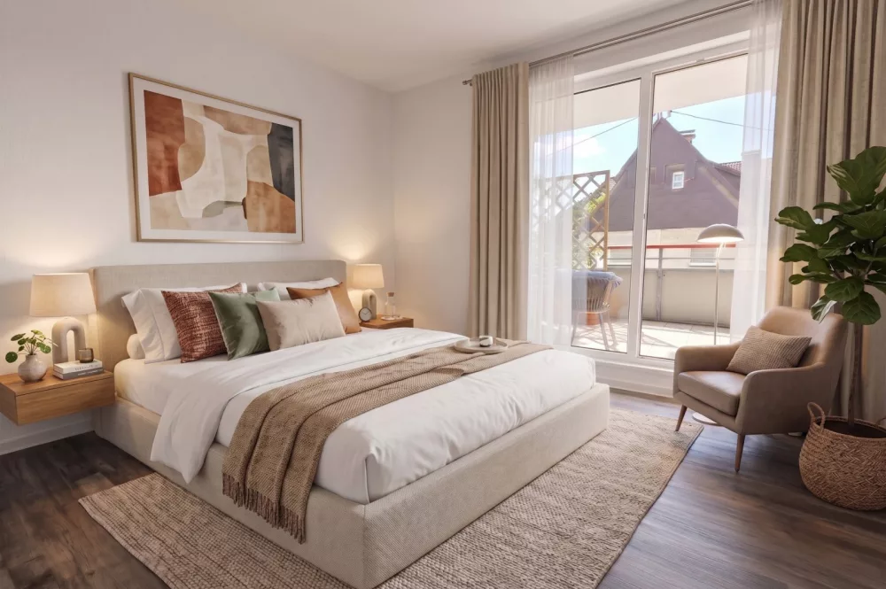 Virtuelles Home Staging Schlafzimmer